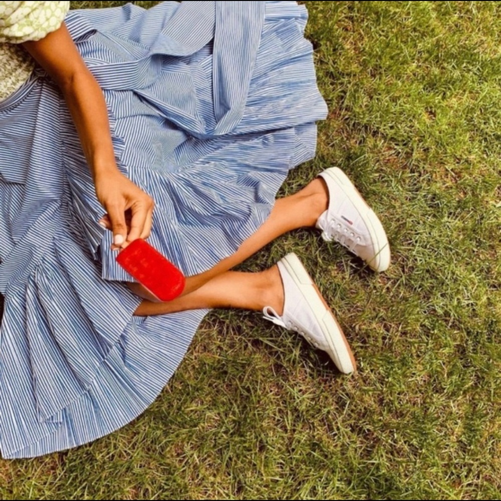 *Blue Priya Tiered Wrap Skirt by Mare Mare - Picture 4 of 5